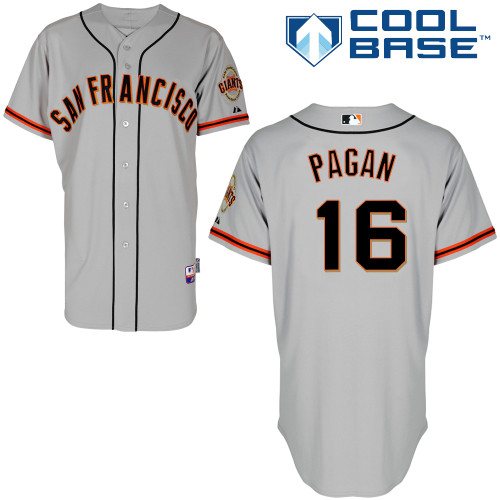 Angel Pagan #16 MLB Jersey-San Francisco Giants Men's Authentic Road 1 Gray Cool Base Baseball Jersey